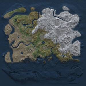 Thumbnail Rust Map: Procedural Map, Size: 4500, Seed: 18377544, 16 Monuments