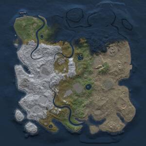 Thumbnail Rust Map: Procedural Map, Size: 3750, Seed: 574888844, 14 Monuments