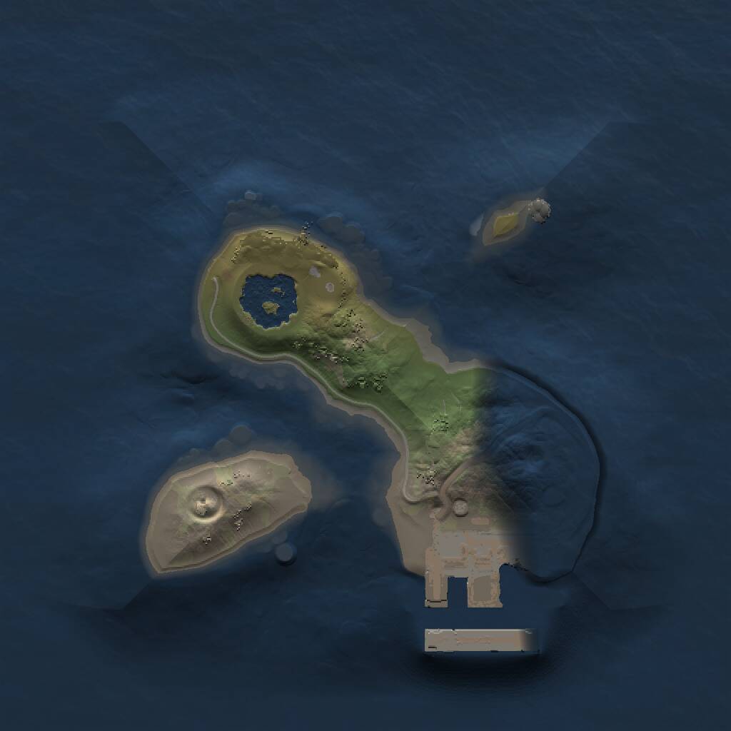 Rust Map: Procedural Map, Size: 1300, Seed: 46723, 2 Monuments