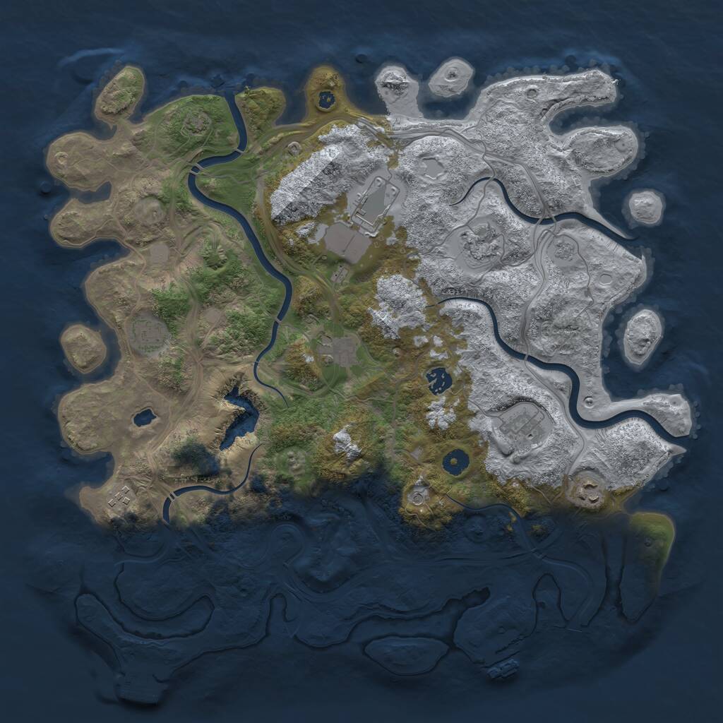 Rust Map: Procedural Map, Size: 4250, Seed: 12684, 14 Monuments