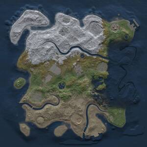 Thumbnail Rust Map: Procedural Map, Size: 3500, Seed: 727913265, 15 Monuments