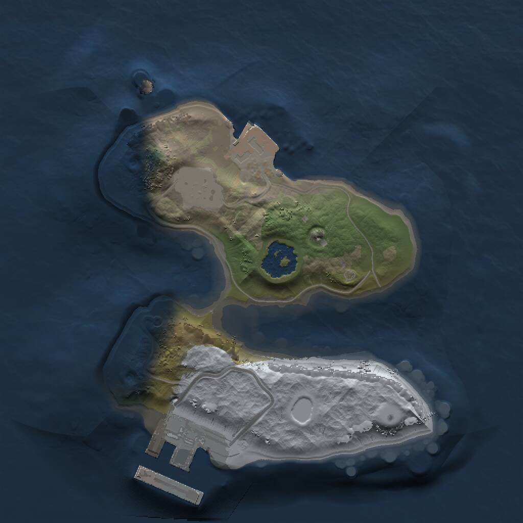 Rust Map: Procedural Map, Size: 1500, Seed: 1221951, 2 Monuments