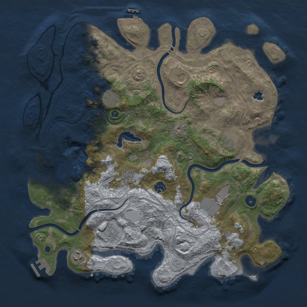 Rust Map: Procedural Map, Size: 4250, Seed: 28587, 15 Monuments