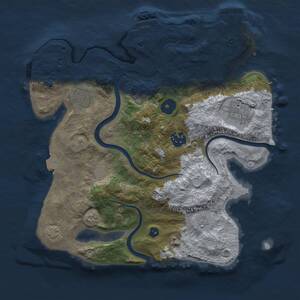 Thumbnail Rust Map: Procedural Map, Size: 3000, Seed: 1552663209, 9 Monuments
