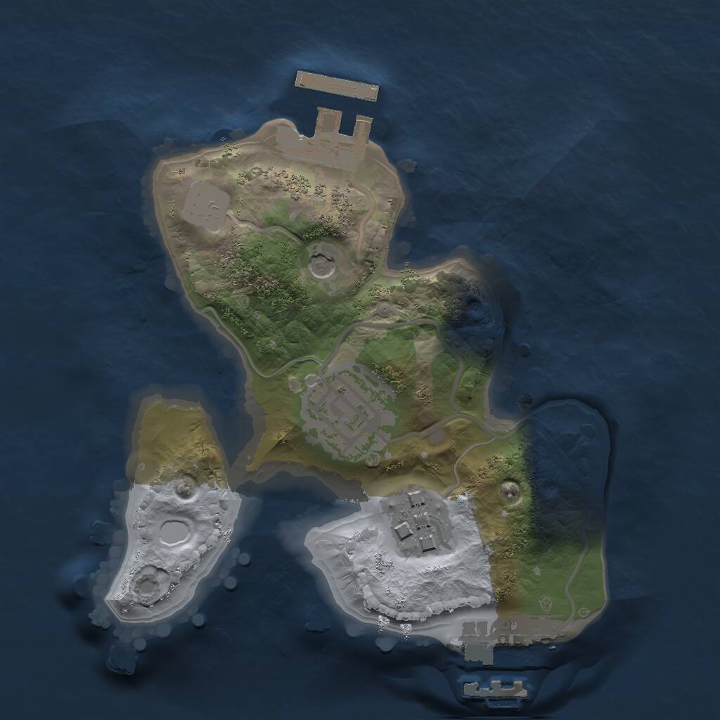 Rust Map: Procedural Map, Size: 1750, Seed: 34509678, 6 Monuments