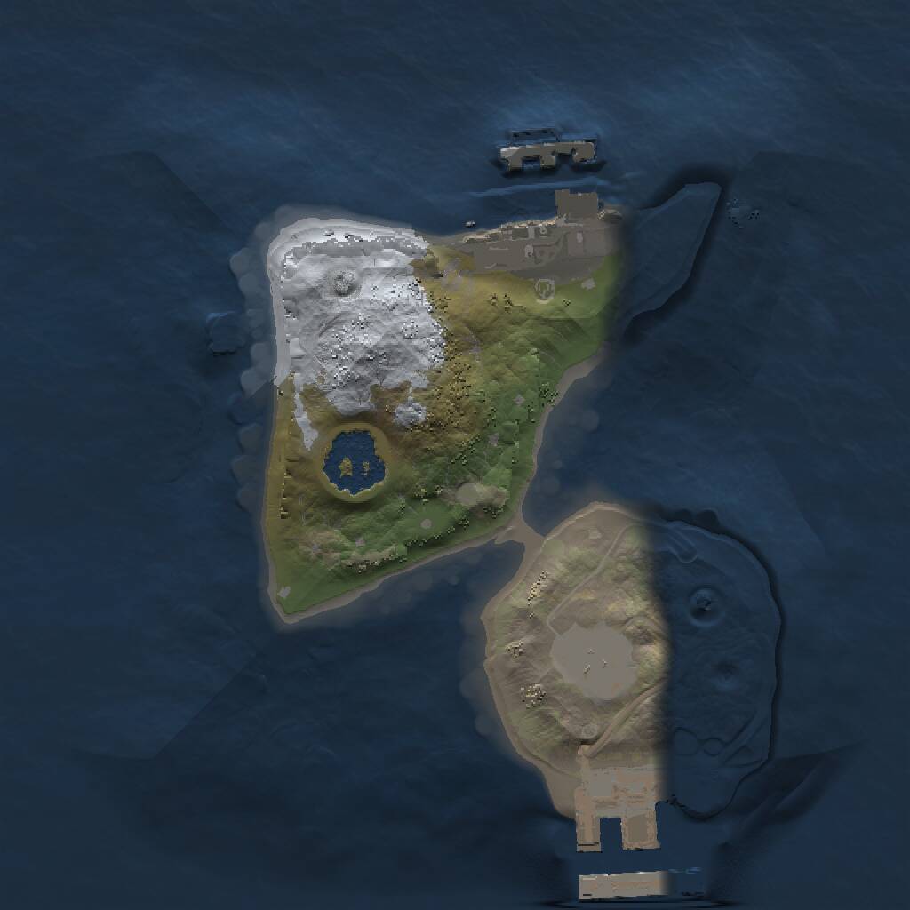 Rust Map: Procedural Map, Size: 1500, Seed: 456567, 3 Monuments