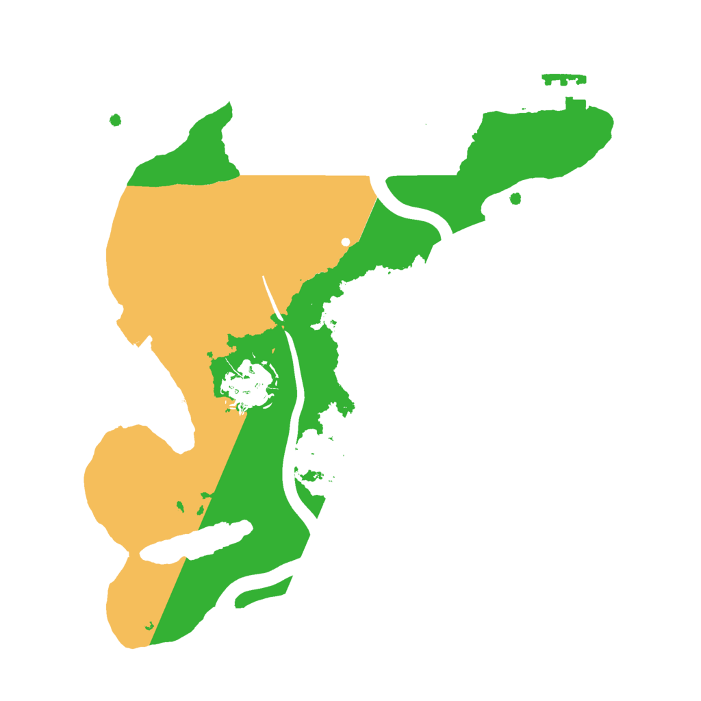 Biome Rust Map: Procedural Map, Size: 2400, Seed: 98765432