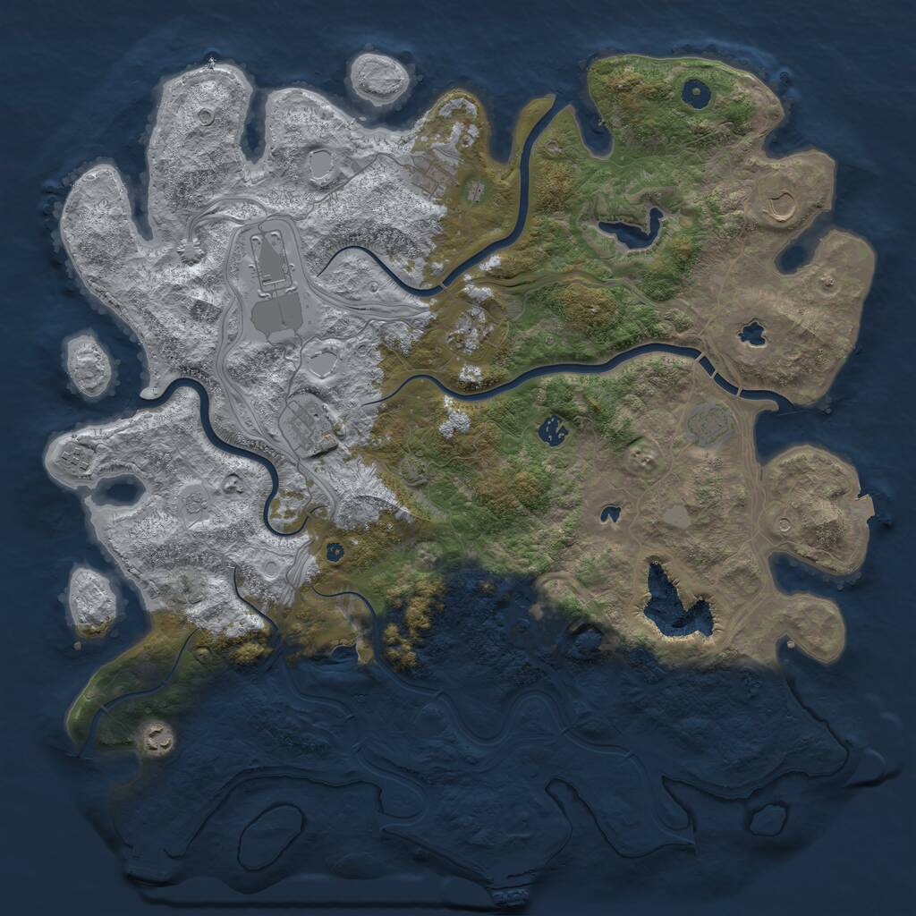 Rust Map: Procedural Map, Size: 4800, Seed: 1744567952, 16 Monuments