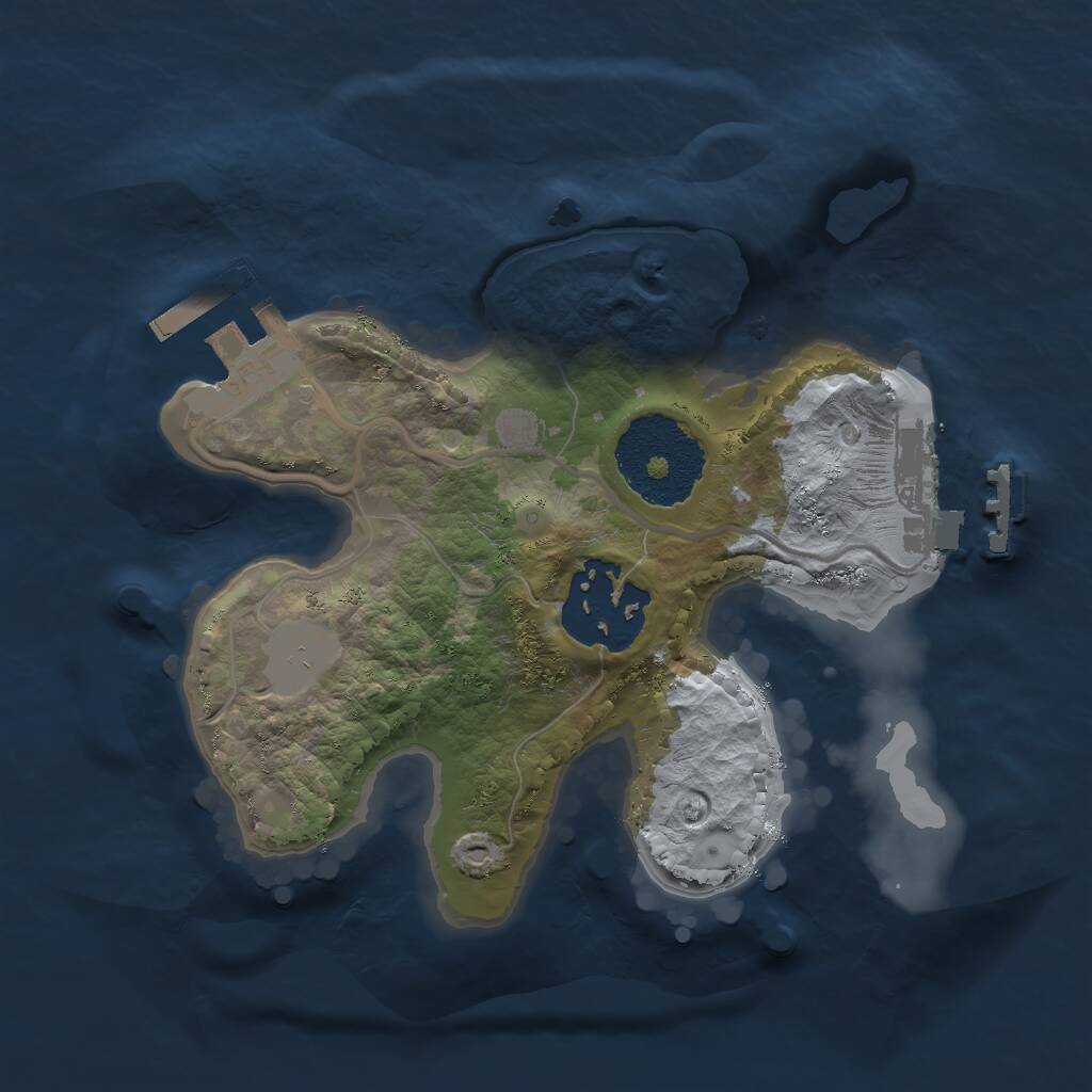 Rust Map: Procedural Map, Size: 1900, Seed: 840753954, 4 Monuments