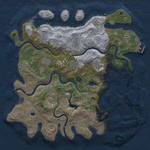 Thumbnail Rust Map: Procedural Map, Size: 4200, Seed: 822382386, 13 Monuments