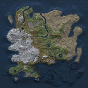 Thumbnail Rust Map: Procedural Map, Size: 3500, Seed: 554665050, 12 Monuments