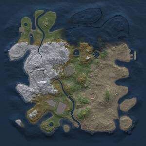 Thumbnail Rust Map: Procedural Map, Size: 3500, Seed: 925745390, 11 Monuments
