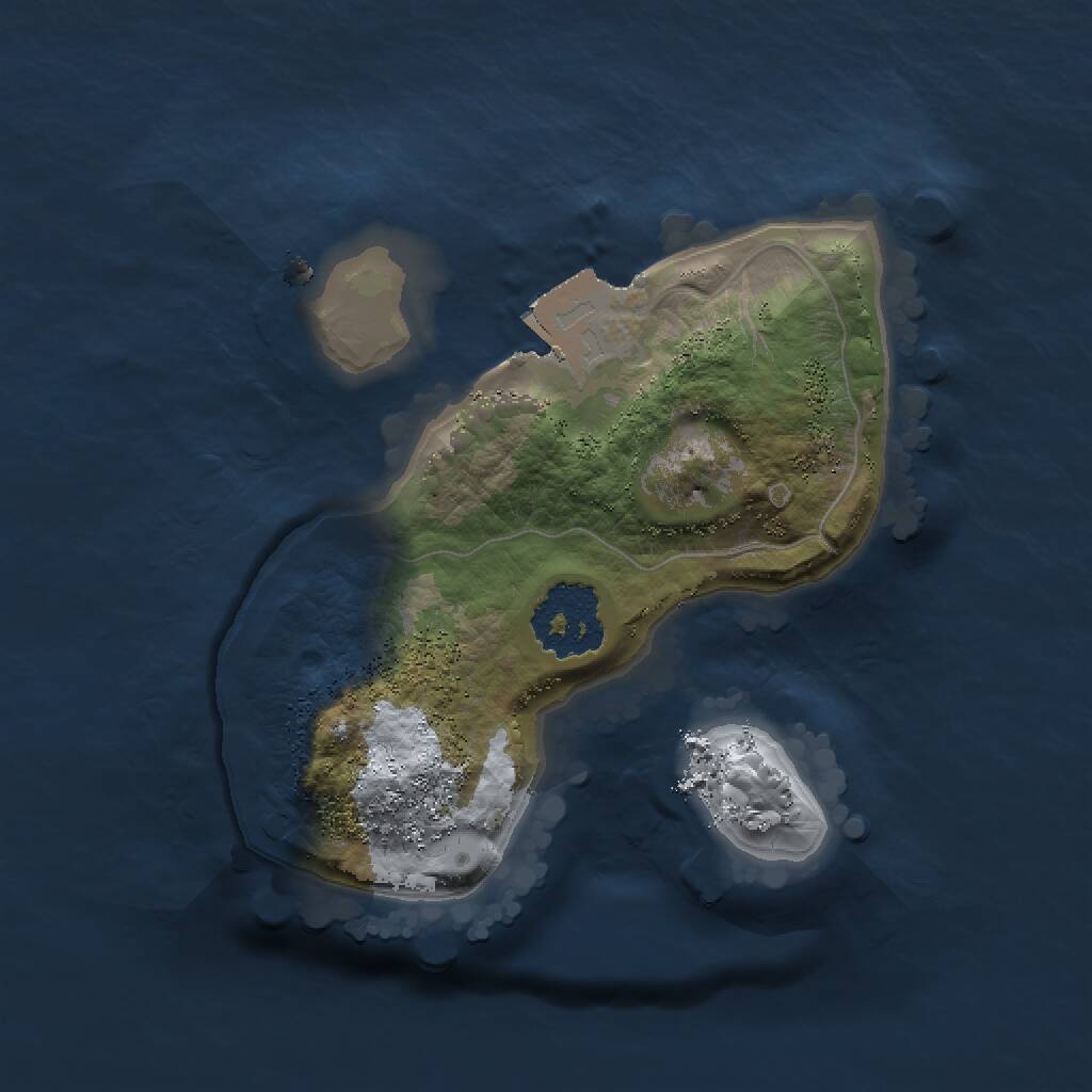 Rust Map: Procedural Map, Size: 1500, Seed: 738733735, 1 Monuments