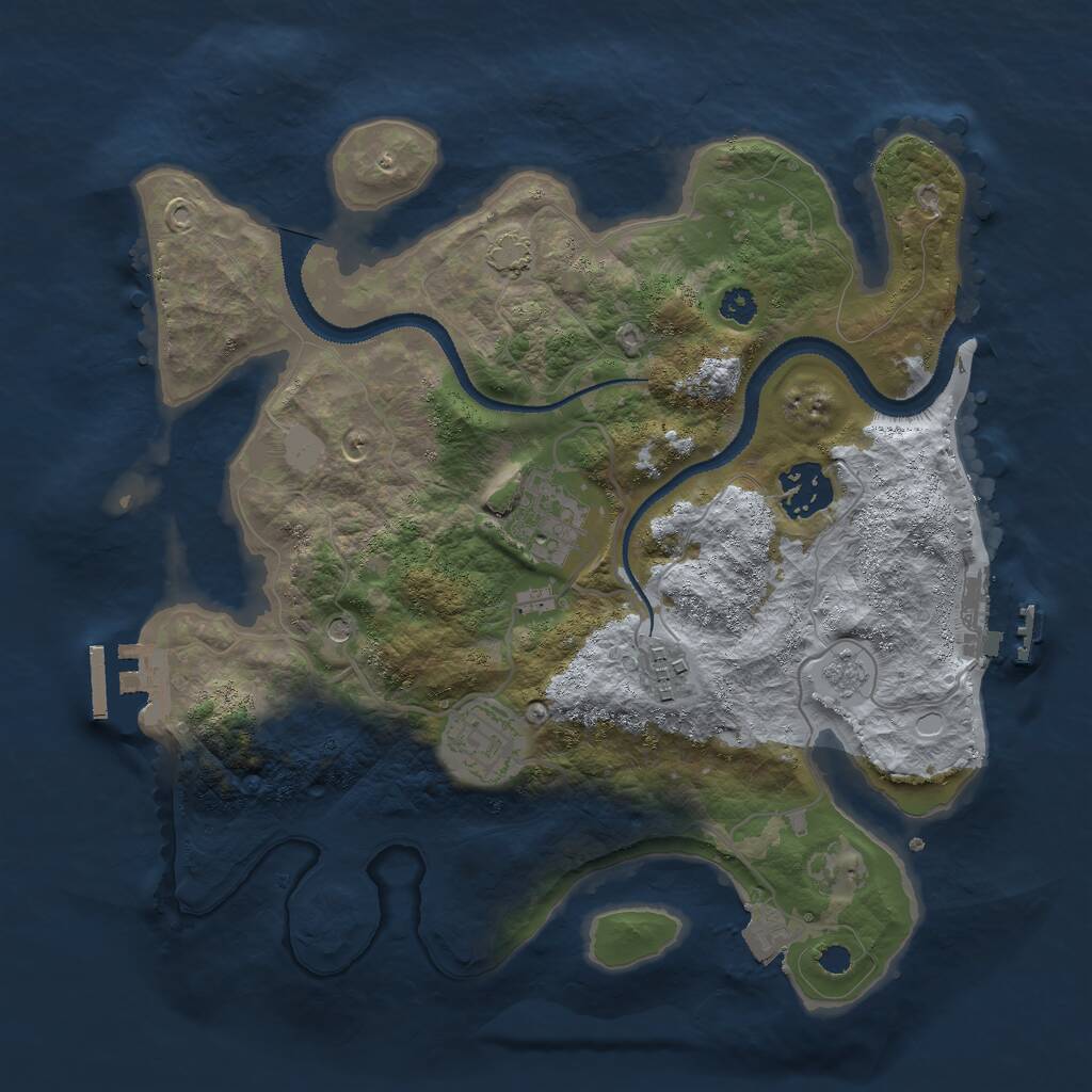 Rust Map: Procedural Map, Size: 3000, Seed: 1571851656, 10 Monuments