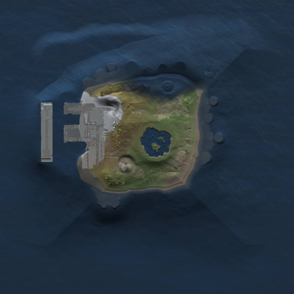 Rust Map: Procedural Map, Size: 1000, Seed: 1533185671, 2 Monuments