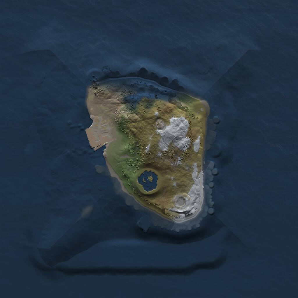 Rust Map: Procedural Map, Size: 1500, Seed: 21052025, 1 Monuments