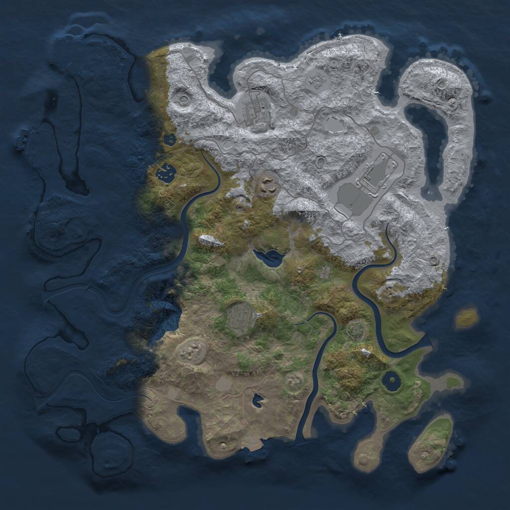 Rust Map: Procedural Map, Size: 4000, Seed: 1545093720, 12 Monuments
