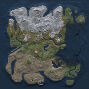 Thumbnail Rust Map: Procedural Map, Size: 4000, Seed: 1284808886, 16 Monuments