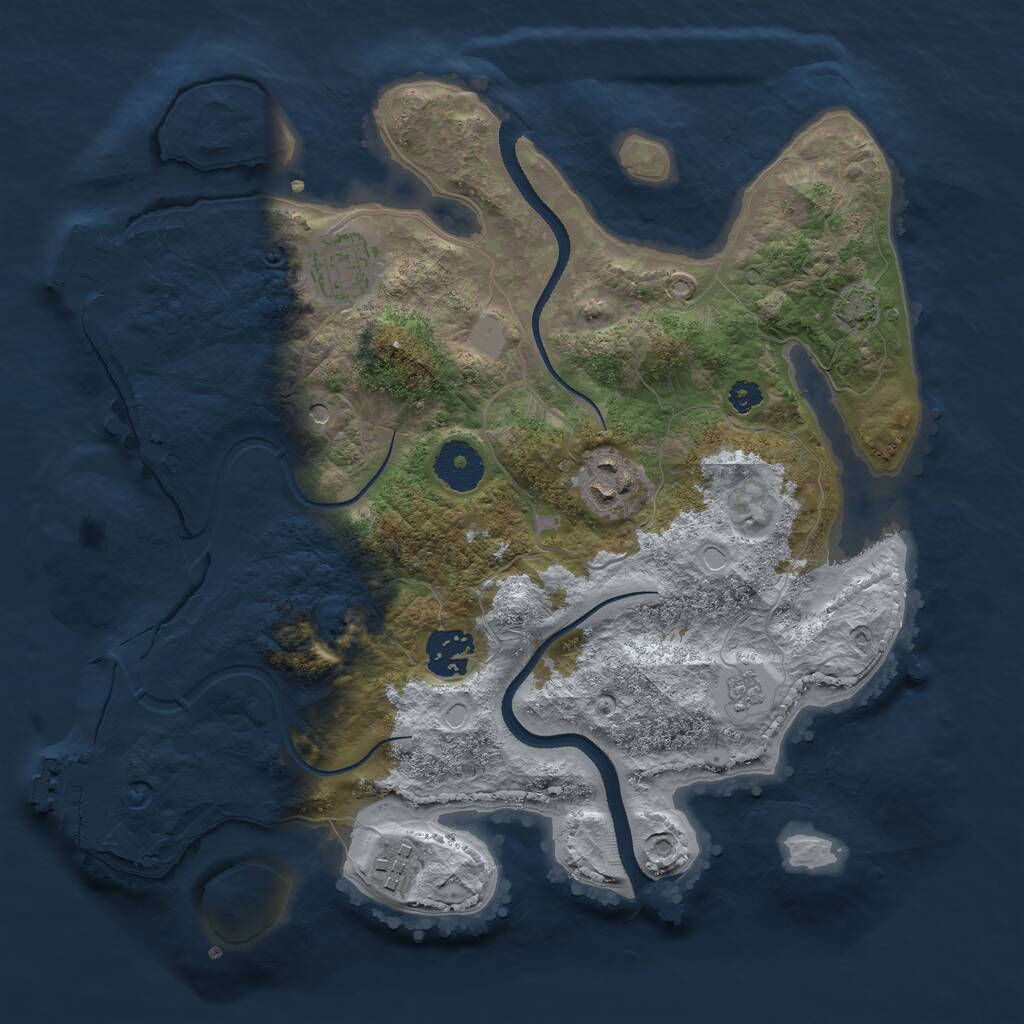 Rust Map: Procedural Map, Size: 3162, Seed: 481981, 10 Monuments