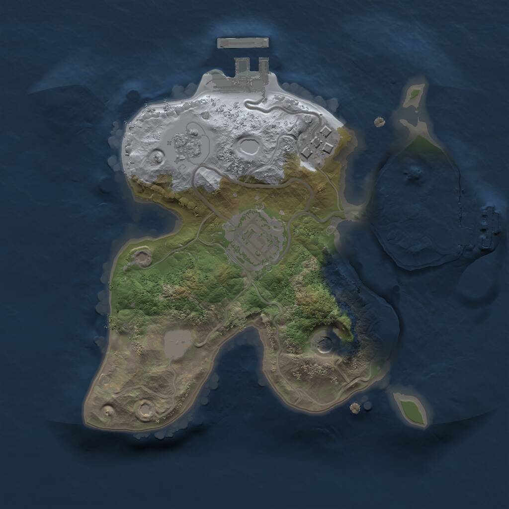 Rust Map: Procedural Map, Size: 2000, Seed: 775491764, 7 Monuments
