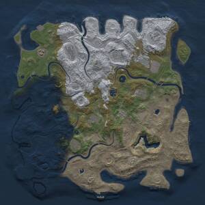 Thumbnail Rust Map: Procedural Map, Size: 4500, Seed: 4365, 17 Monuments