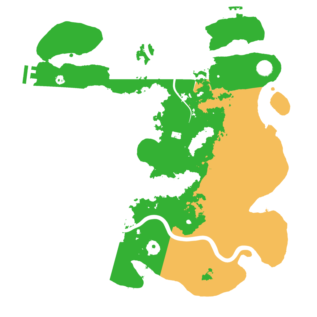 Biome Rust Map: Procedural Map, Size: 3500, Seed: 1030943713