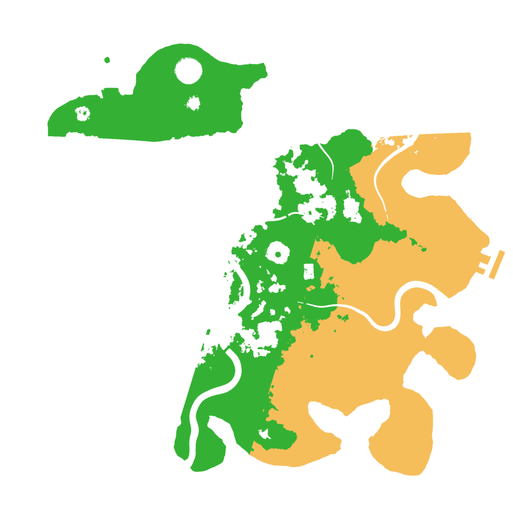 Biome Rust Map: Procedural Map, Size: 3500, Seed: 52307984