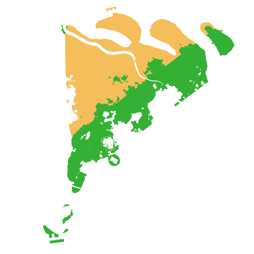 Biome Rust Map: Procedural Map, Size: 3600, Seed: 3100