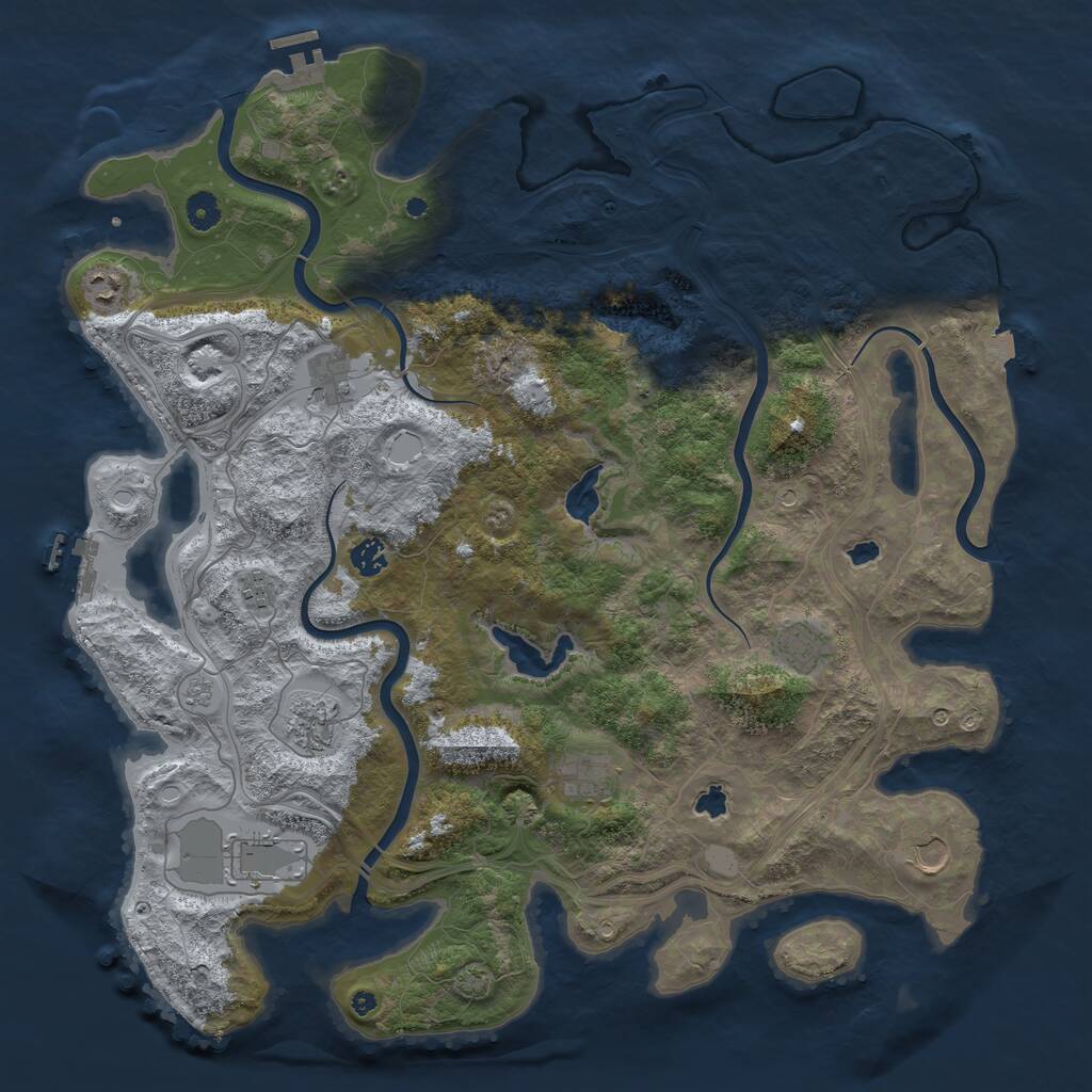 Rust Map: Procedural Map, Size: 4500, Seed: 22052025, 15 Monuments