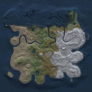 Thumbnail Rust Map: Procedural Map, Size: 3500, Seed: 313283242, 12 Monuments
