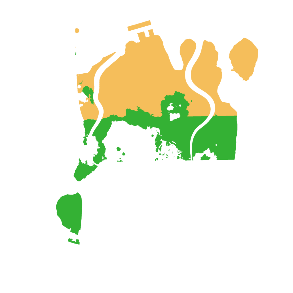 Biome Rust Map: Procedural Map, Size: 2500, Seed: 51111112