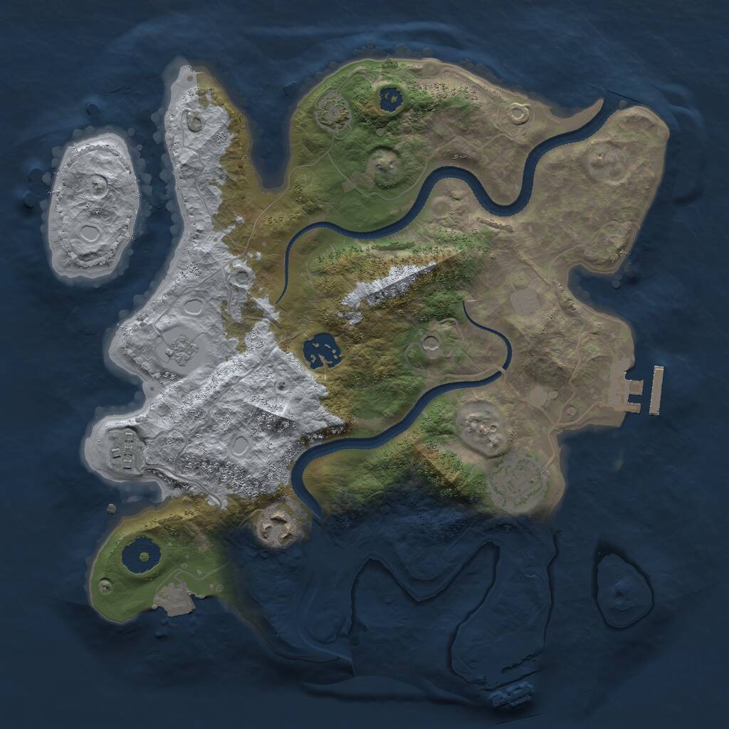 Rust Map: Procedural Map, Size: 3000, Seed: 1130, 10 Monuments