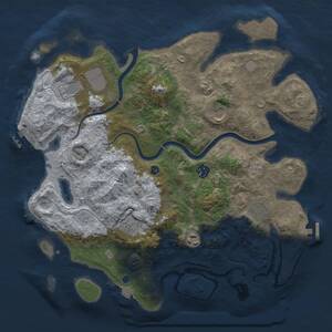 Thumbnail Rust Map: Procedural Map, Size: 3750, Seed: 1905353535, 13 Monuments