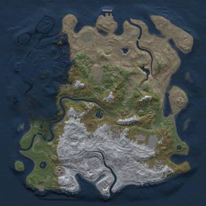 Thumbnail Rust Map: Procedural Map, Size: 4300, Seed: 56464884, 15 Monuments
