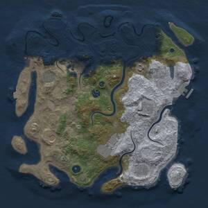Thumbnail Rust Map: Procedural Map, Size: 3810, Seed: 5222025, 14 Monuments