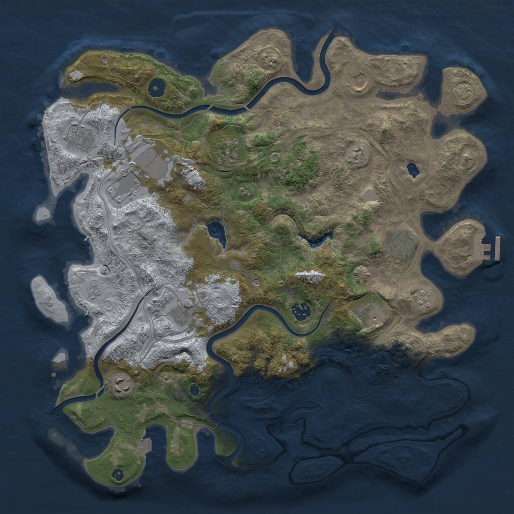 Rust Map: Procedural Map, Size: 4250, Seed: 1554148666, 15 Monuments