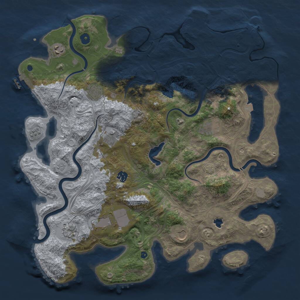 Rust Map: Procedural Map, Size: 4300, Seed: 22052025, 15 Monuments