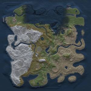 Thumbnail Rust Map: Procedural Map, Size: 4250, Seed: 22052025, 16 Monuments