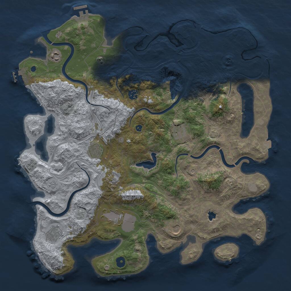 Rust Map: Procedural Map, Size: 4333, Seed: 22052025, 15 Monuments