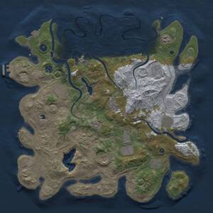Thumbnail Rust Map: Procedural Map, Size: 4250, Seed: 1787368394, 17 Monuments