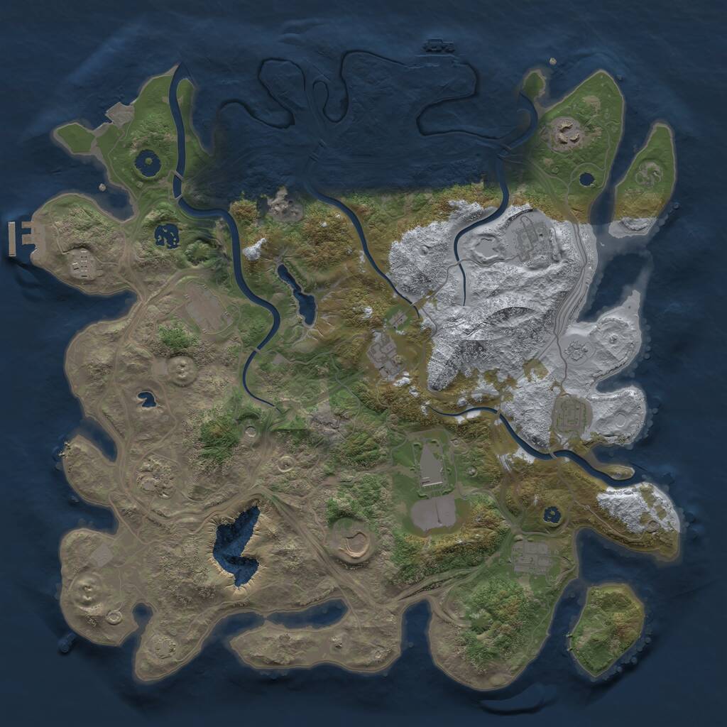 Rust Map: Procedural Map, Size: 4250, Seed: 1787368394, 17 Monuments