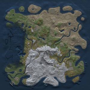 Thumbnail Rust Map: Procedural Map, Size: 5000, Seed: 35476, 17 Monuments