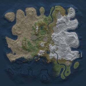 Thumbnail Rust Map: Procedural Map, Size: 3750, Seed: 1156700236, 15 Monuments
