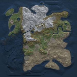 Thumbnail Rust Map: Procedural Map, Size: 3750, Seed: 255335772, 16 Monuments