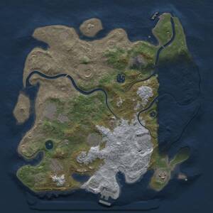 Thumbnail Rust Map: Procedural Map, Size: 3700, Seed: 1823210553, 15 Monuments