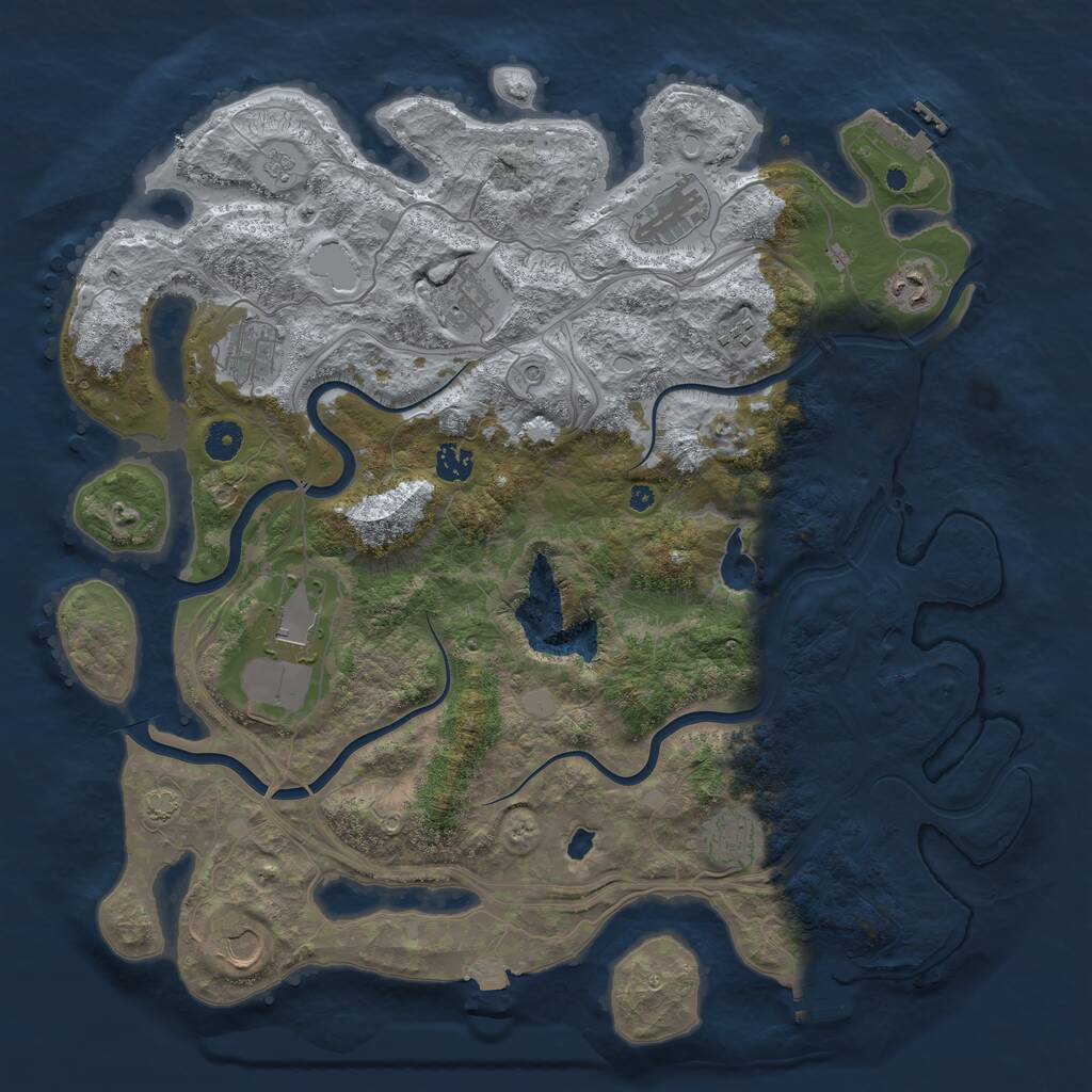 Rust Map: Procedural Map, Size: 4250, Seed: 16237, 15 Monuments