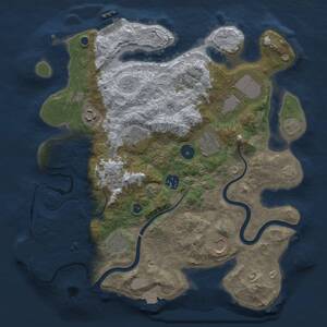 Thumbnail Rust Map: Procedural Map, Size: 3500, Seed: 1042972544, 14 Monuments