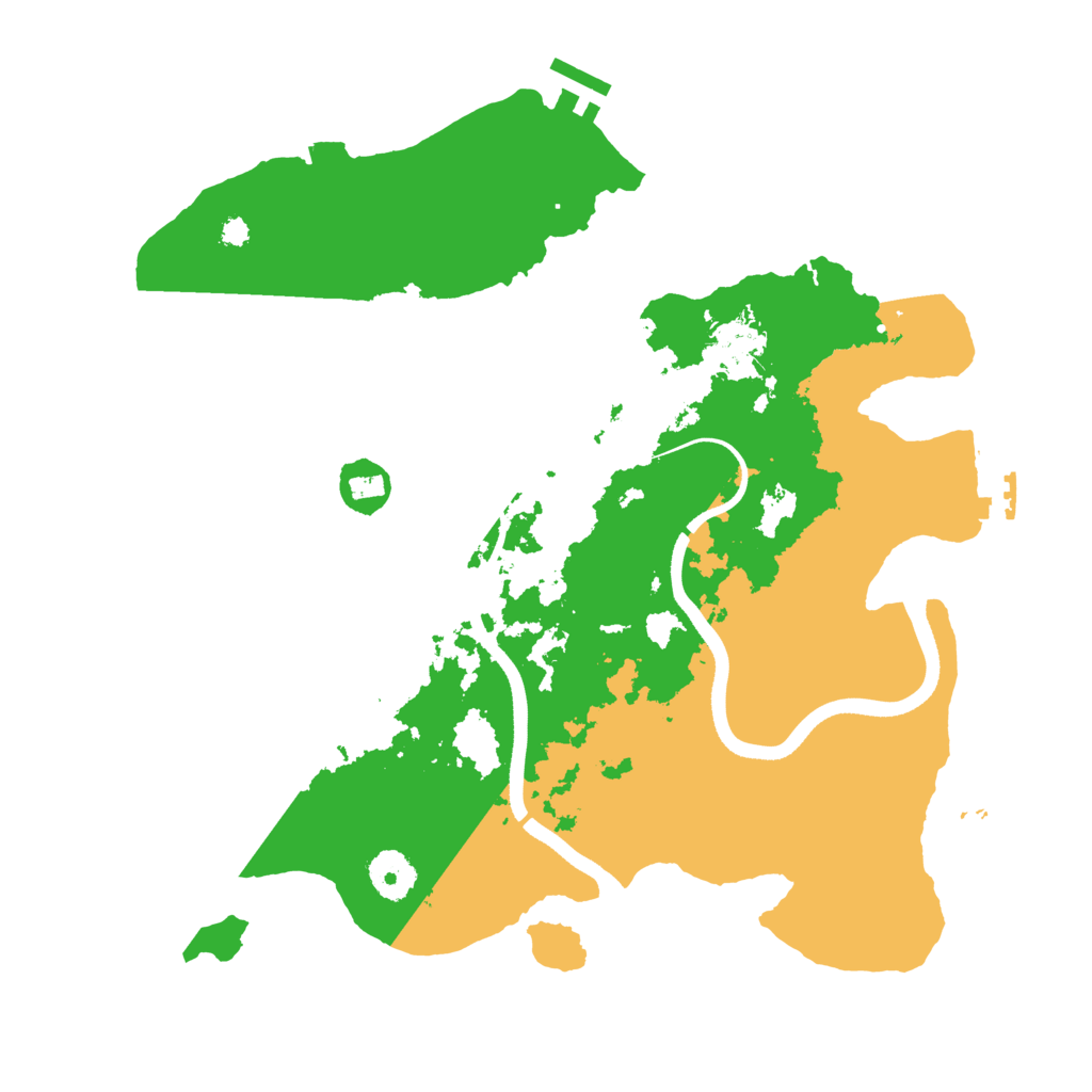 Biome Rust Map: Procedural Map, Size: 3500, Seed: 381454353