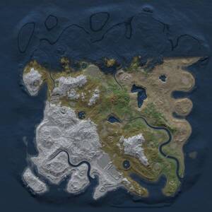Thumbnail Rust Map: Procedural Map, Size: 4000, Seed: 24945339, 10 Monuments