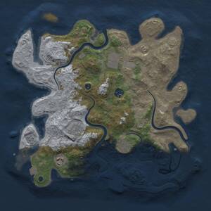 Thumbnail Rust Map: Procedural Map, Size: 3500, Seed: 770821316, 12 Monuments